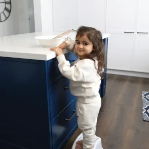 Step Stool Grey Dots