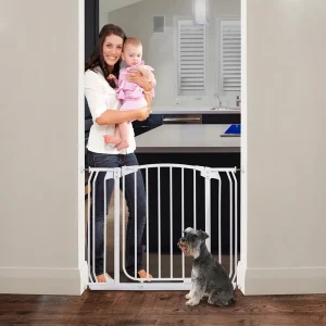 F160 White Gate + 2 X F159 White 9cm Extension